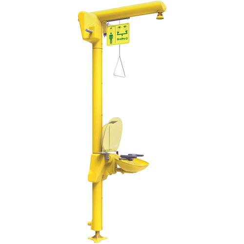 Halo Heat Trace Shower & Eye/Face Wash Unit, Pedestal Oxford Builders Supplies Inc