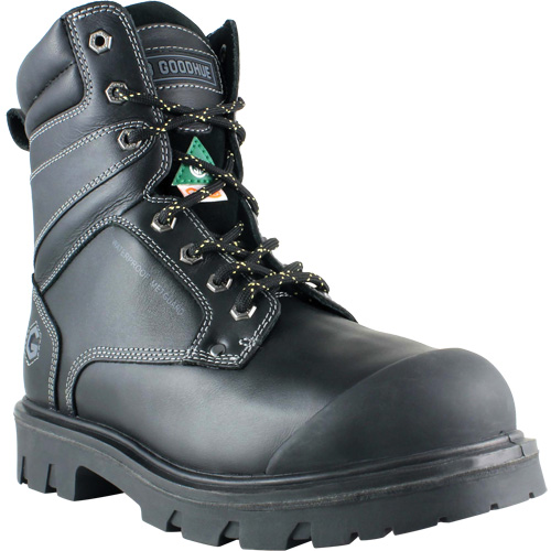 Boomerang Work Boots, Leather, Steel Toe, Size 7, Impermeable Oxford Builders Supplies Inc