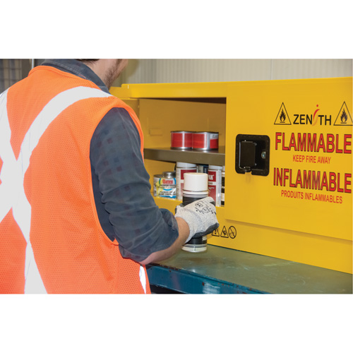 Flammable Storage Cabinet, 12 gal., 2 Door, 43" W x 18" H x 18" D Oxford Builders Supplies Inc