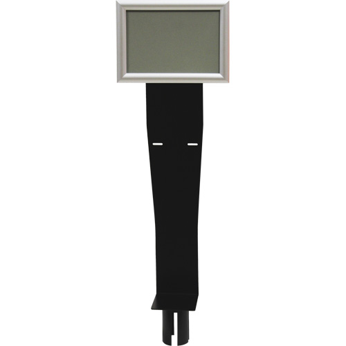 Porte-distributeur/enseigne pour poteaux de barri&egrave;re pour le contr&ocirc;le des foules, Noir Oxford Builders Supplies Inc