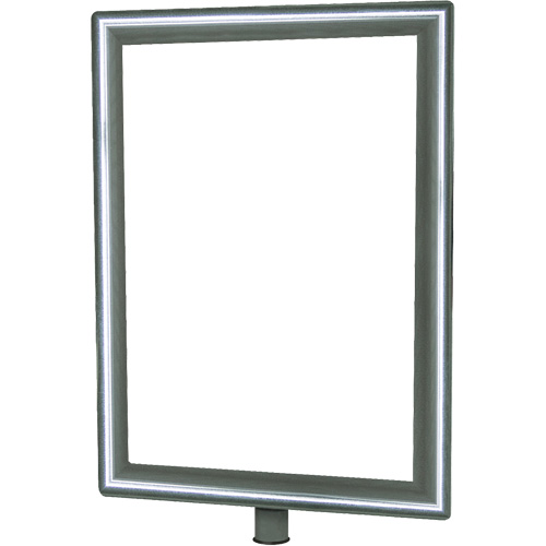 Heavy-Duty Vertical Sign Holder for Classic Posts, Polished Chrome Oxford Builders Supplies Inc