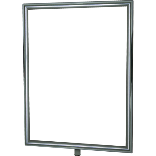 Heavy-Duty Vertical Sign Holder for Classic Posts, Polished Chrome Oxford Builders Supplies Inc