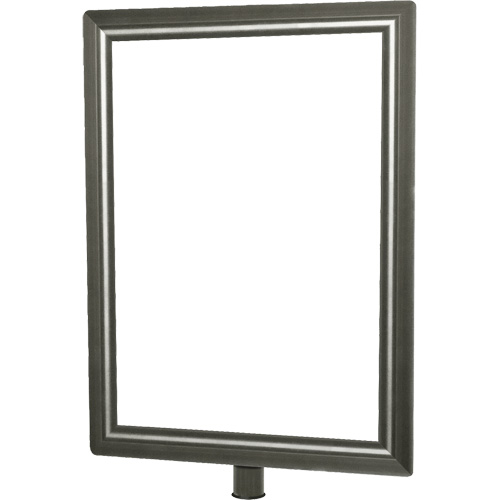 Heavy-Duty Vertical Sign Holder for Classic Posts, Satin Chrome Oxford Builders Supplies Inc