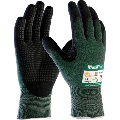 Gants ATG MaxiFlex Cut, Taille T-Grand, Calibre 15, Rev&ecirc;tement Mousse de nitrile, Enveloppe en Fil technique, ASTM ANSI niveau A2/EN 388 niveau 3/EN 388 niveau B Oxford Builders Supplies Inc