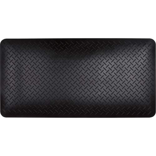 Tapis antifatigue, Losange, 1-2/3' x 3-1/4' x 3/4", Noir, Polyur&eacute;thane Oxford Builders Supplies Inc