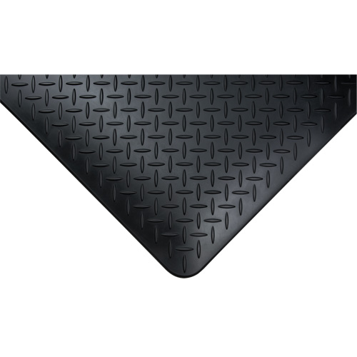 Tapis antifatigue, Losange, 1-2/3' x 3-1/4' x 3/4", Noir, Polyur&eacute;thane Oxford Builders Supplies Inc