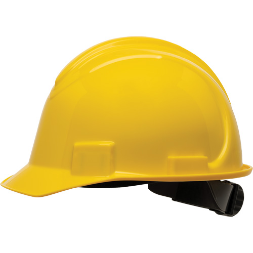 Casque de s&eacute;curit&eacute; &agrave; bord court North, R&eacute;pond aux normes CSA type 1, Suspension Rochet, Non ventil&eacute; Oxford Builders Supplies Inc