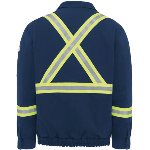 Blouson aviateur doubl&eacute; pour hommes avec garniture r&eacute;fl&eacute;chissante, Petit, Bleu marin, 29 cal/cm² Oxford Builders Supplies Inc