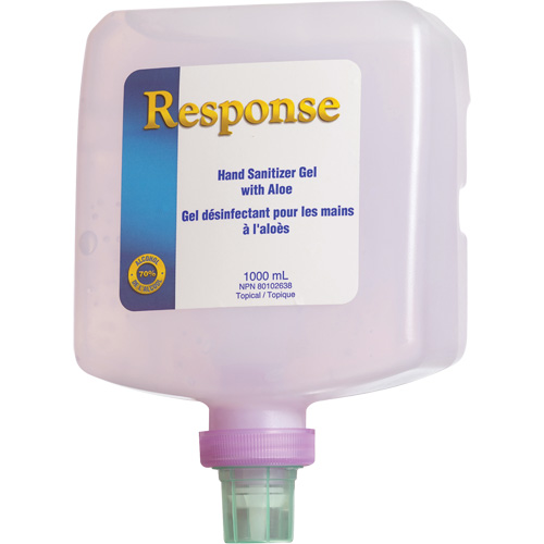 Response&reg; Hand Sanitizer Gel with Aloe, 1000 ml, Pump Bottle, 70% Alcohol Oxford Builders Supplies Inc