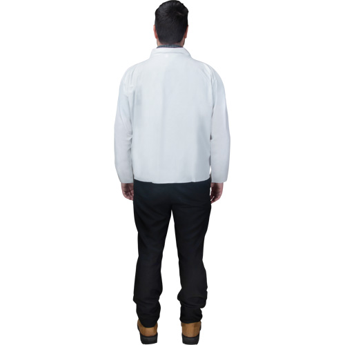 Disposable Shirt, Microporous, Small, White Oxford Builders Supplies Inc