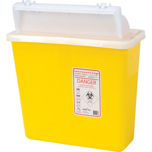 Contenant pour objets pointus et tranchants, Capacit&eacute; de 4,6 L Oxford Builders Supplies Inc