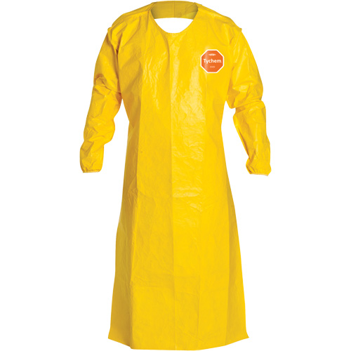 Tychem&reg; 2000 Extra-Long Long-Sleeved Apron, Polyethylene, 52" L x 28.5" W, Yellow Oxford Builders Supplies Inc