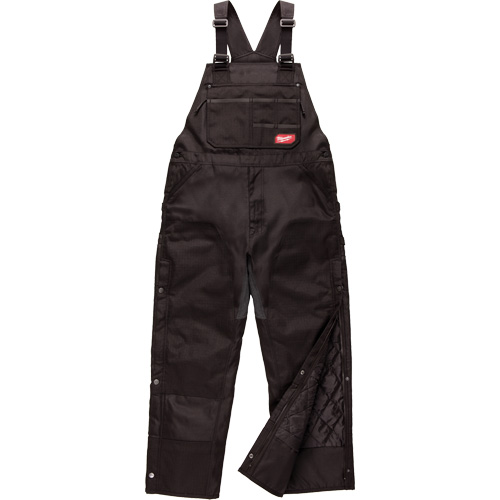 GridIron Regular Length Zip-To-Thigh Bib Overall, Men's, Large, Black Oxford Builders Supplies Inc