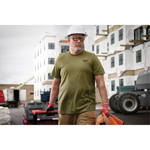 T-shirt de travail hybride, Hommes, Petit, Vert Oxford Builders Supplies Inc