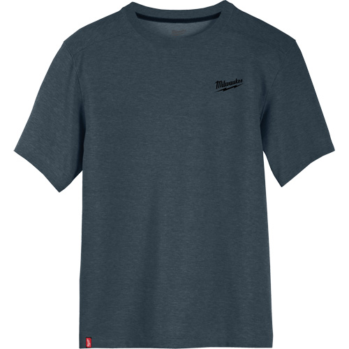 Hybrid Work Tee Shirt, Men's, Small, Blue Oxford Builders Supplies Inc