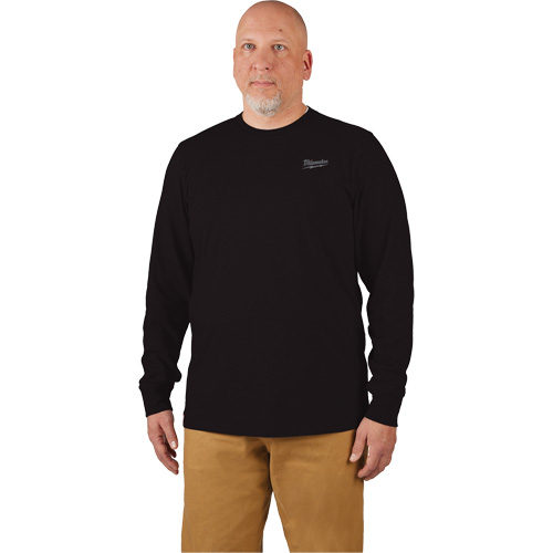 Hybrid Work Tee Shirt, Men's, Small, Black Oxford Builders Supplies Inc