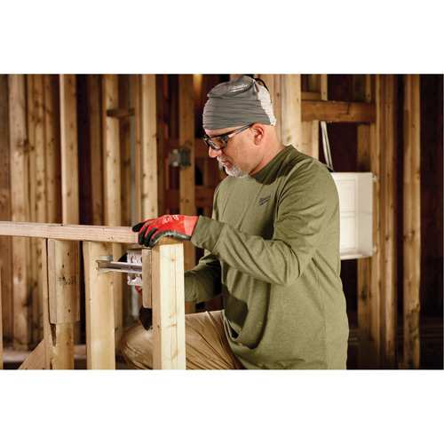 Hybrid Work Tee Shirt, Men's, Small, Green Oxford Builders Supplies Inc