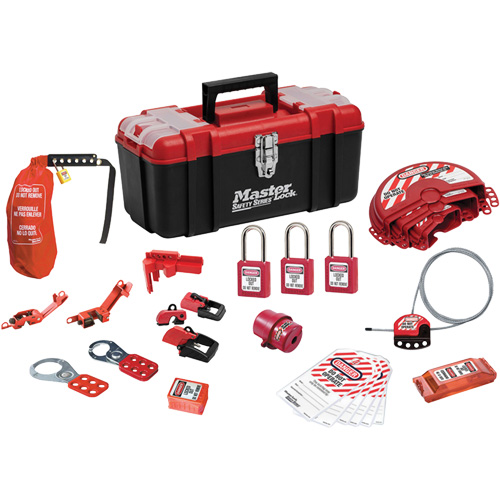 Standard Lockout Kit with Zenex Thermoplastic Locks, Electrical/Valve Kit, 27 Components Oxford Builders Supplies Inc