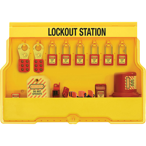 Premier Electrical Lockout Station, Thermoplastic Padlocks, 16 Padlock Capacity, Padlocks Included Oxford Builders Supplies Inc