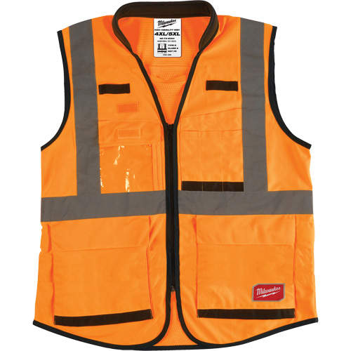 Veste de s&eacute;curit&eacute; haute performance, Orange haute visibilit&eacute;, 4T-Grand/5T-Grand Oxford Builders Supplies Inc