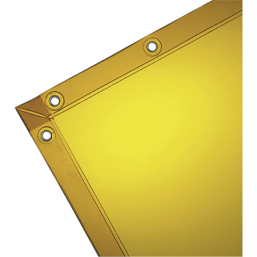 Rideau pour soudure, 72" x 72", Transparence &eacute;lev&eacute;, Jaune Oxford Builders Supplies Inc