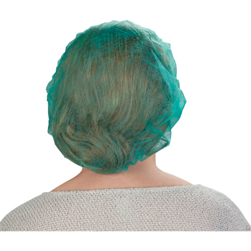 Bouffant Caps, Polypropylene, 21", Green Oxford Builders Supplies Inc