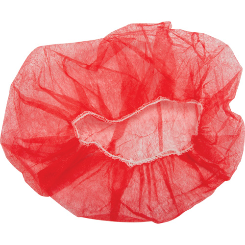 Bonnets bouffants, Polypropyl&egrave;ne, 21", Rouge Oxford Builders Supplies Inc