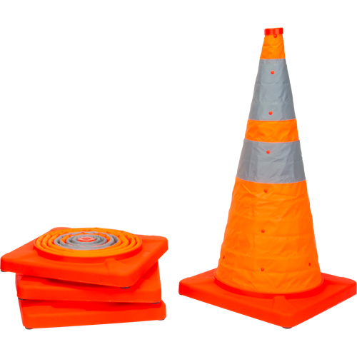 C&ocirc;ne de signalisation repliable, 28" h, Orange Oxford Builders Supplies Inc