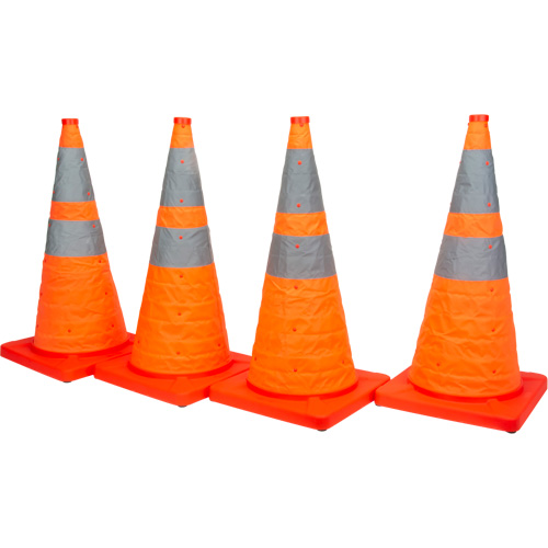 C&ocirc;ne de signalisation repliable, 28" h, Orange Oxford Builders Supplies Inc