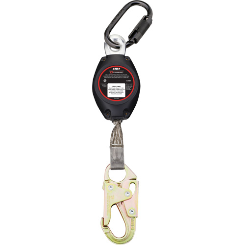 Dynamic Small Snap Hook Self-Retracting Lifeline, 7', Polyester, Swivel Oxford Builders Supplies Inc