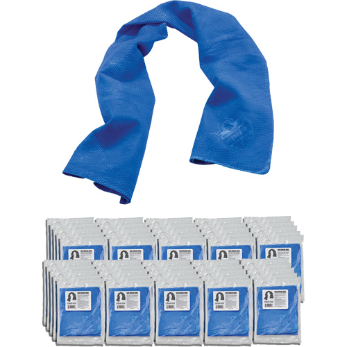 Serviette de refroidissement par &eacute;vaporation Chill-Its 6602, Bleu Oxford Builders Supplies Inc