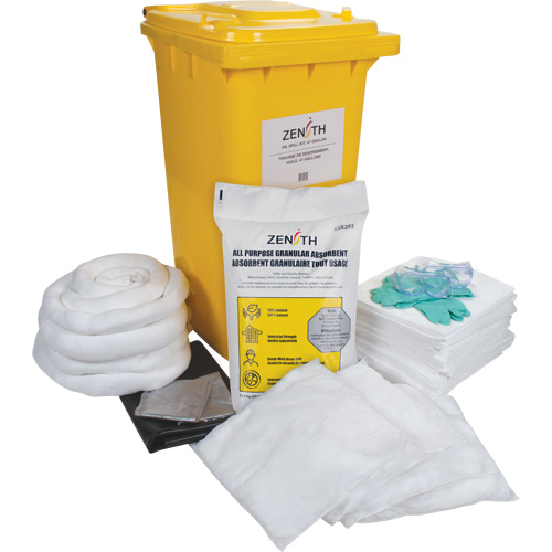 Trousse de lutte contre les d&eacute;versements de premi&egrave;re qualit&eacute;, Huile seulement, Bac, Absorbance de 63 gal. US Oxford Builders Supplies Inc