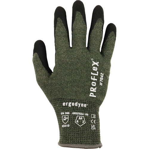 Proflex 7042 Cut-Resistant Gloves, Size Small, 18 Gauge, Nitrile Coated, Aramid Shell, ASTM ANSI Level A4/EN 388 Level D Oxford Builders Supplies Inc