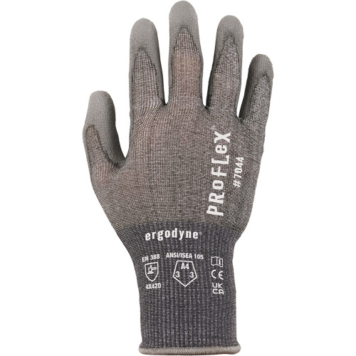 ProFlex 7025 Cut-Resistant Gloves, Size Small, 18 Gauge, Polyurethane Coated, Nylon/HPPE/Spandex Shell, ASTM ANSI Level A2/EN 388 Level B Oxford Builders Supplies Inc