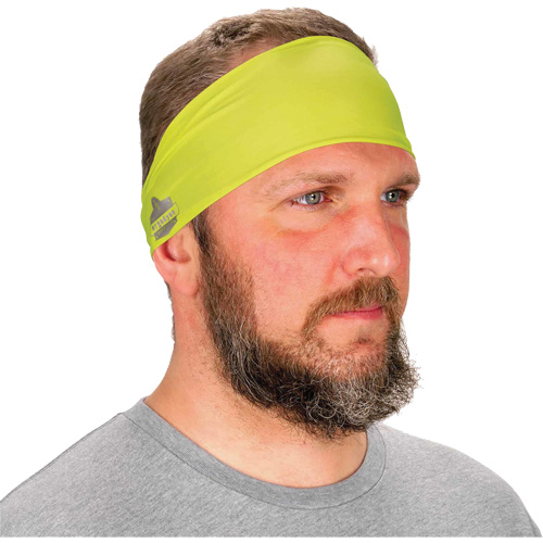 Chill-Its 6634 Cooling Headband, High Visibility Lime-Yellow Oxford Builders Supplies Inc