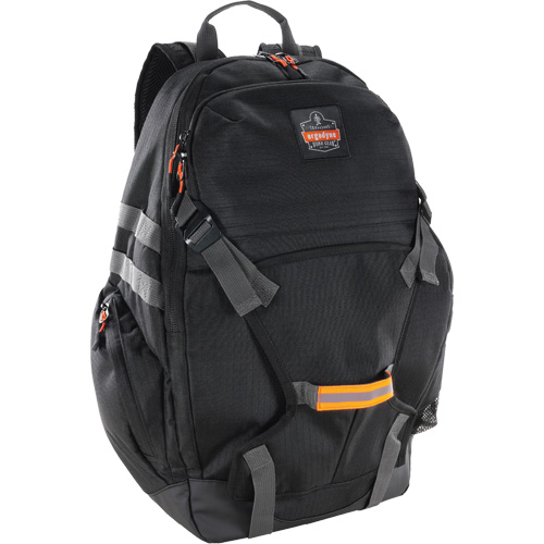 Arsenal 5188 Work Gear Jobsite Backpack with Hardhat Storage, 15" L x 7" W, Black, Nylon/Polyester Oxford Builders Supplies Inc