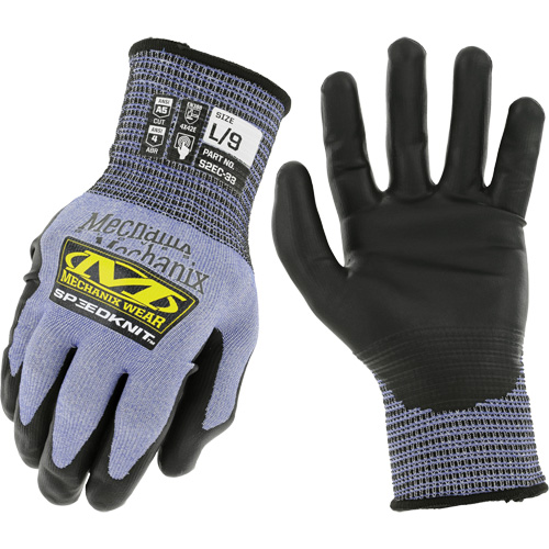 Gants r&eacute;sistants aux coupures SpeeKnit S2EC33, Taille Moyen/8, Calibre 18, Rev&ecirc;tement Ur&eacute;thane, Enveloppe en PEHP/Tungst&egrave;ne, ASTM ANSI niveau A5/EN 388 niveau D Oxford Builders Supplies Inc
