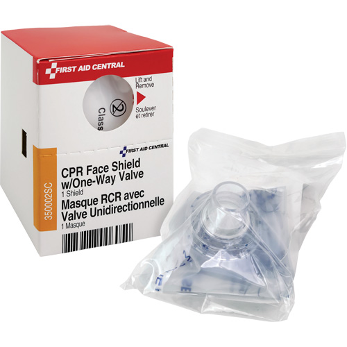 SmartCompliance&reg; Refill CPR Faceshield with One-Way Valve, Single Use Faceshield, Class 2 Oxford Builders Supplies Inc