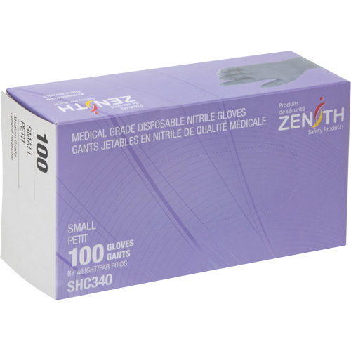 Medical Grade Disposable Gloves, Small, Nitrile, 6-mil, Powder-Free, Black, Class 2 Oxford Builders Supplies Inc