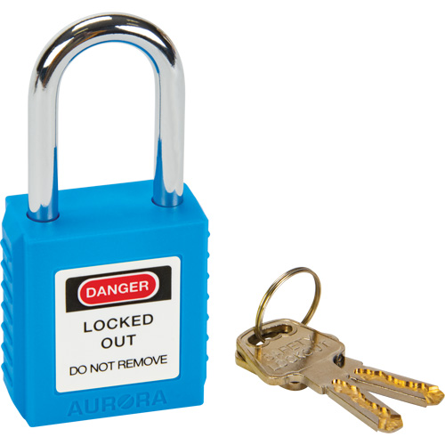 Verrouillage pour les consignations, Cadenas de s&eacute;curit&eacute;, Cl&eacute;s diff&eacute;rentes, Thermoplastique, Largeur de 1-1/2" Oxford Builders Supplies Inc