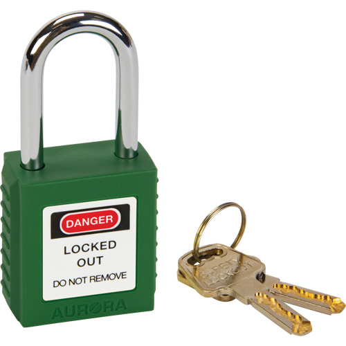 Verrouillage pour les consignations, Cadenas de s&eacute;curit&eacute;, Cl&eacute;s diff&eacute;rentes, Thermoplastique, Largeur de 1-1/2" Oxford Builders Supplies Inc