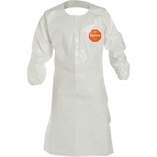 Disposable Sleeved Apron, Tychem&reg; 4000, White, 44" L Oxford Builders Supplies Inc