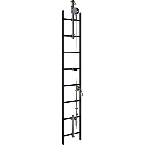 Syst&egrave;me de s&eacute;curit&eacute; verticale &agrave; c&acirc;ble Lad-Saf, Acier inoxydable Oxford Builders Supplies Inc