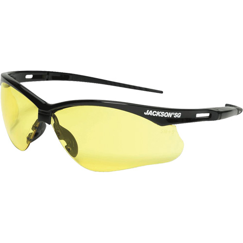 Safety Glasses, Amber Lens, Anti-Scratch, ANSI Z87+/Meets/Exceeds CSA Z94.3 Oxford Builders Supplies Inc