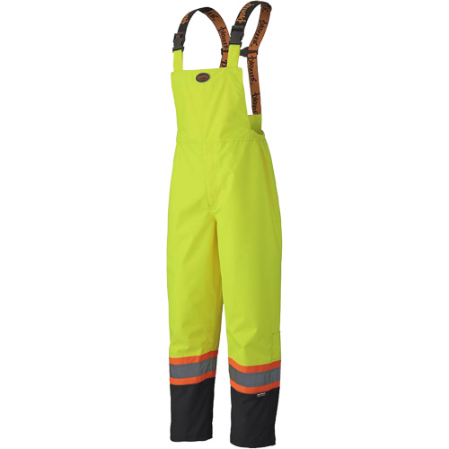 5405 Salopettes imperm&eacute;ables 300D Trilobal antid&eacute;chirure, Polyester, T-petit, Jaune lime haute visibilit&eacute; Oxford Builders Supplies Inc