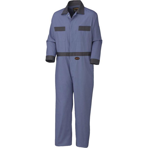 5133 Coveralls with Concealed Brass Buttons, Men's, Navy Blue, Size 36 Oxford Builders Supplies Inc