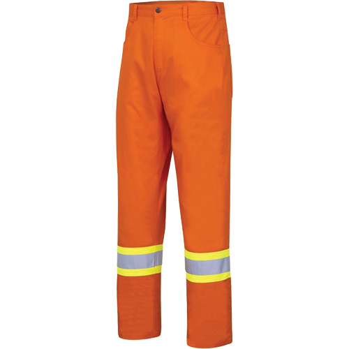 4461 Pantalon de s&eacute;curit&eacute; ultrafrais, Coton, 32, Orange haute visibilit&eacute; Oxford Builders Supplies Inc