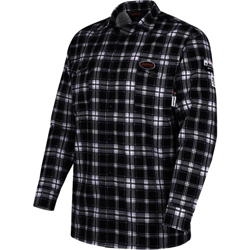 5781 Flame-Gard&reg; 100% Cotton Safety Shirt, Small, Multi-Colour Oxford Builders Supplies Inc