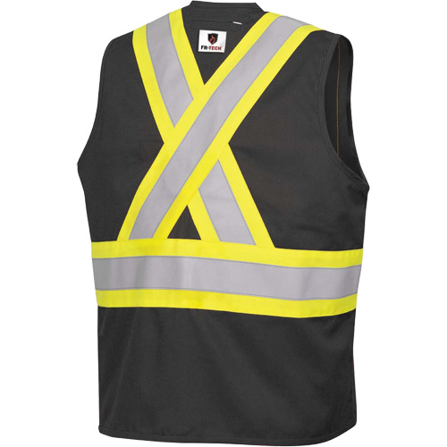 7729 FR-Tech&reg; Flame-Resistant Arc Safety Vest, Small, Black, 10 cal/cm² Oxford Builders Supplies Inc