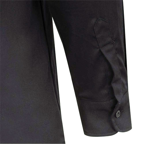 7742 FR-Tech&reg; Flame-Resistant Safety Shirt, Small, Navy Blue Oxford Builders Supplies Inc